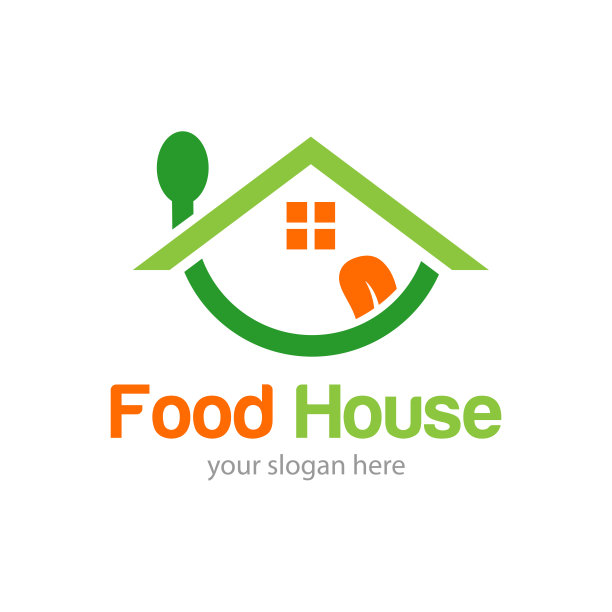 食物标志设计插图图片下载