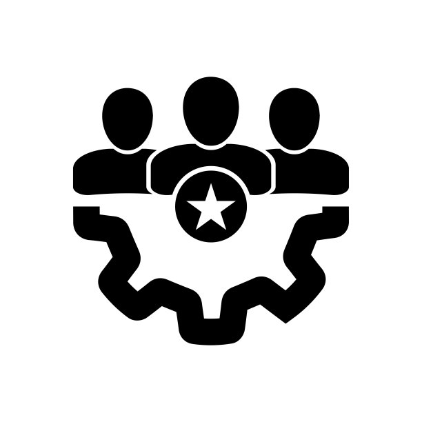用户组图标。管理业务团队领导标志。社交媒体、团队合作概念。设置图标。齿轮。图标、团队、领导、支持、技术、业务、齿轮、客户、用户、矢量图片下载