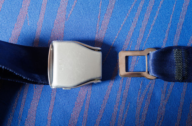 飞机经济舱座椅和安全带图片下载