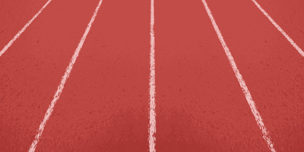 跑道红色橡胶表面的透视图图片下载
