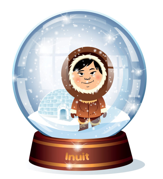 雪花球和因纽特人图片下载