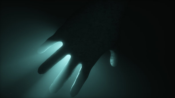 一只被未知能量源石化的手的3d渲染图片下载