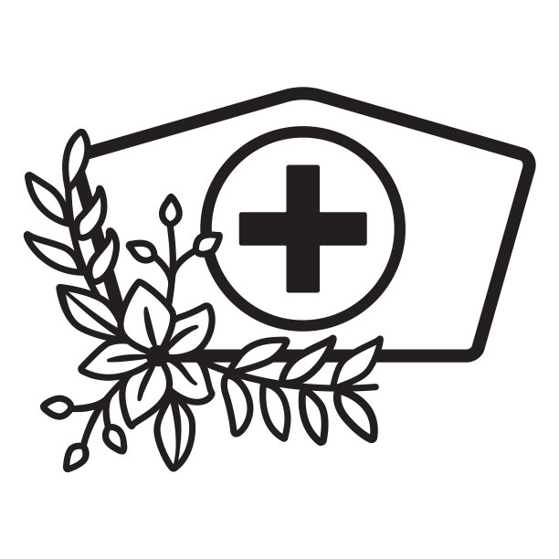 枝花护士帽符号轮廓图片下载