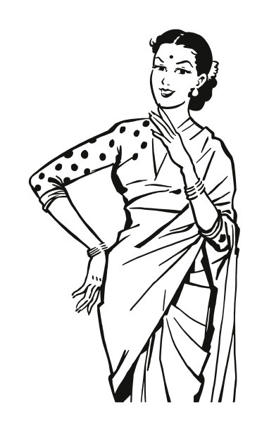 穿纱丽的女人图片下载