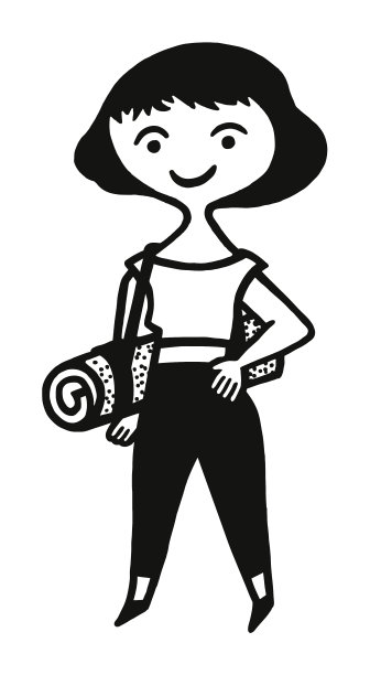 拿着瑜伽垫的女人图片下载
