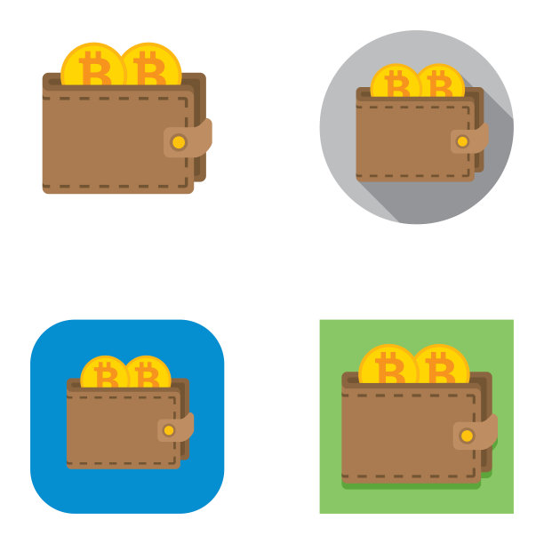 扁平比特币钱包图标| Kalaful系列图片下载