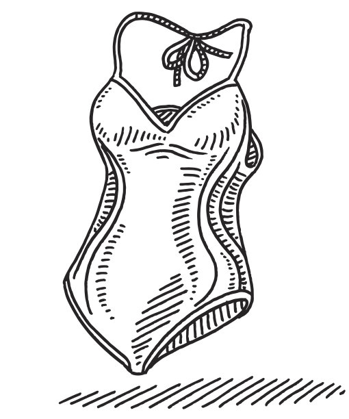 女人的泳衣画图片下载