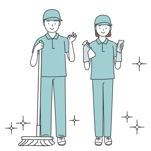 男女清洁人员图片下载