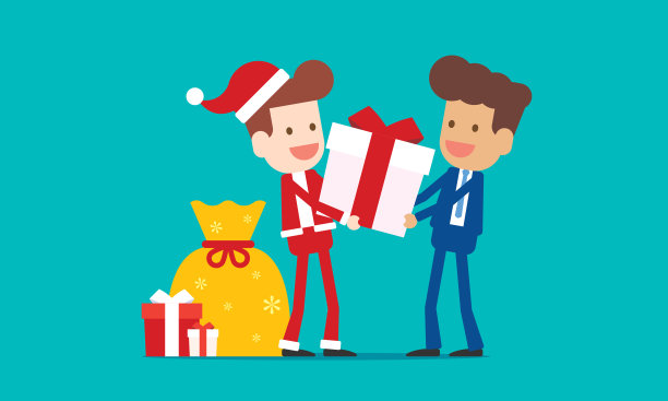 圣诞老人送圣诞礼物图片下载