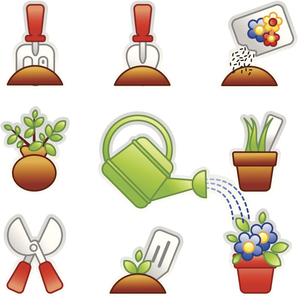 园林图标(彩色系列)图片下载