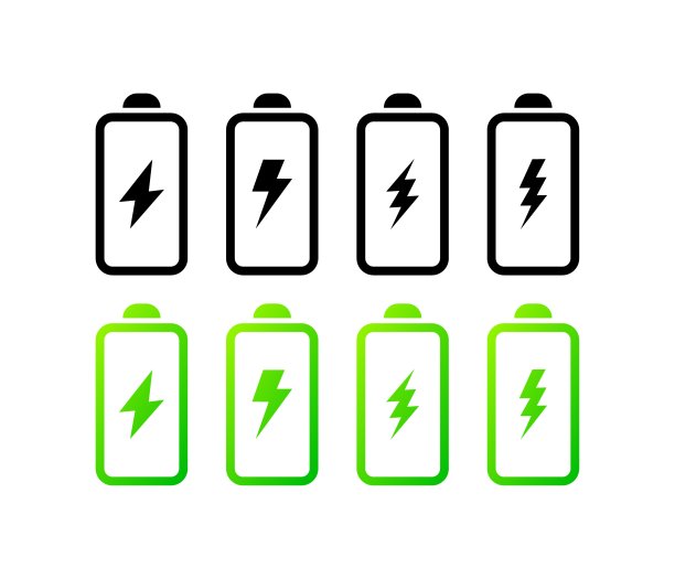 电池图标。线性，充电图标，电池充电，电池闪电。矢量图标图片下载