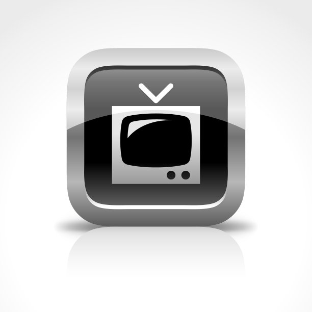 电视和广播按钮图标图片下载