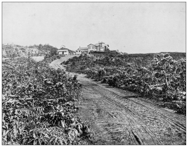 夏威夷，古董照片:火山旅馆图片下载