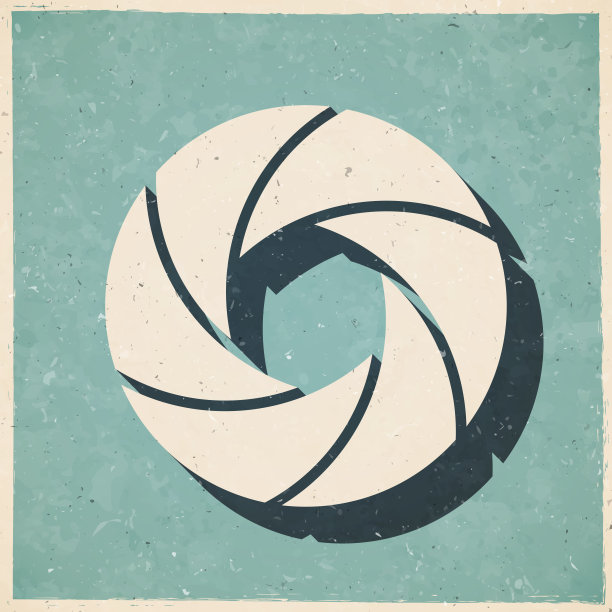 相机快门。图标复古复古风格-旧纹理纸图片下载