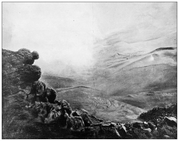 夏威夷，古董照片:哈雷阿卡拉火山口图片下载