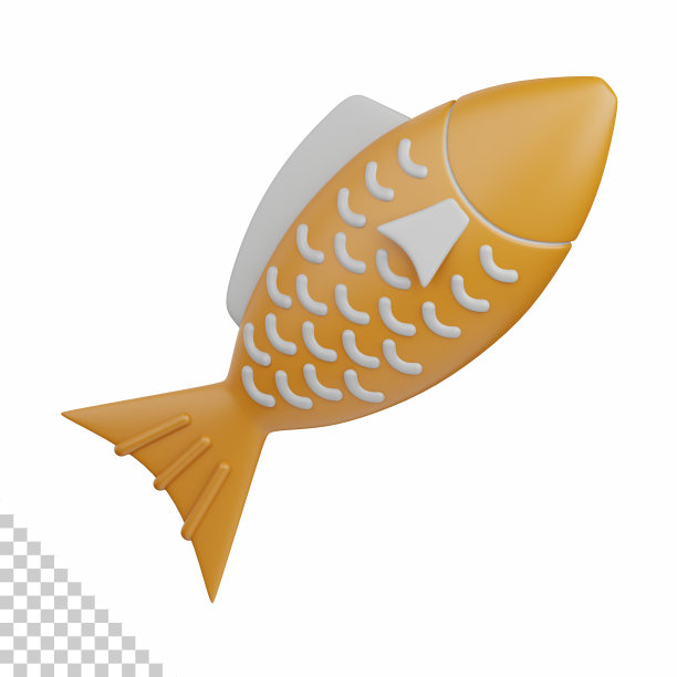 3d渲染鱼分离有用的食物，过敏原，过敏，疾病和抗原设计元素图片下载