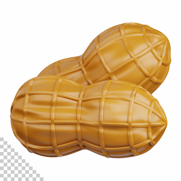 3d渲染花生分离有用的食物，过敏原，过敏，疾病和抗原设计元素图片下载