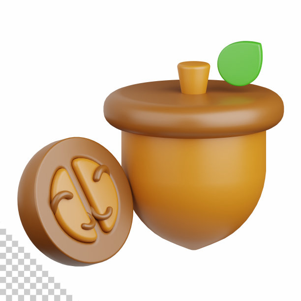 3d渲染核桃分离有用的食物，过敏原，过敏，疾病和抗原设计元素图片下载