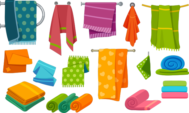 浴室用毛巾和浴巾套装图片下载