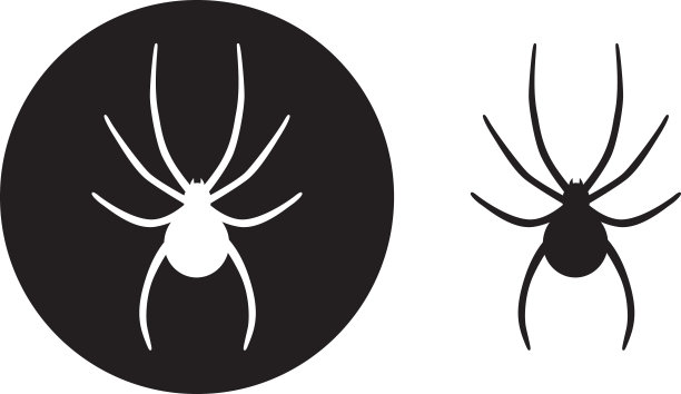 黑圈蜘蛛图标图片下载
