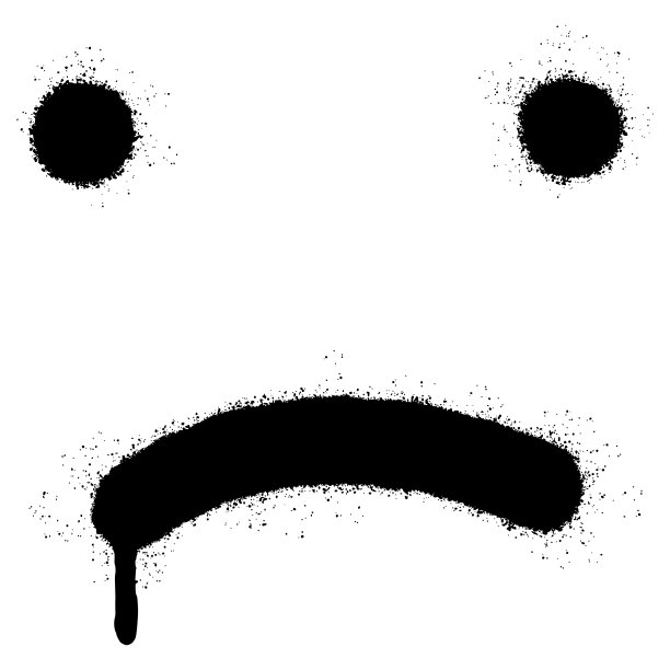 喷漆涂鸦的反馈形式的情绪喷孤立与白色的背景。涂鸦客户反馈。坏与过度喷在黑色在白色。图片下载