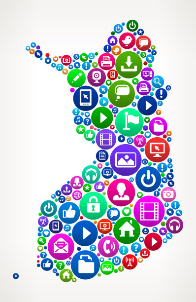 芬兰互联网通信技术矢量图标模式图片下载