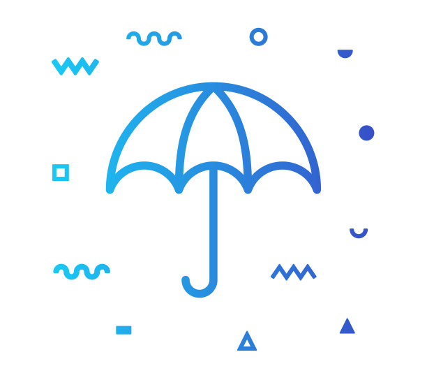 伞线风格图标设计图片下载