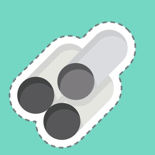 贴纸线裁料。与建筑材料符号有关。简单的设计可编辑。简单的说明图片下载