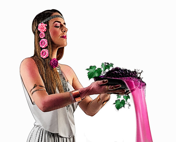 美女倒酒图片下载