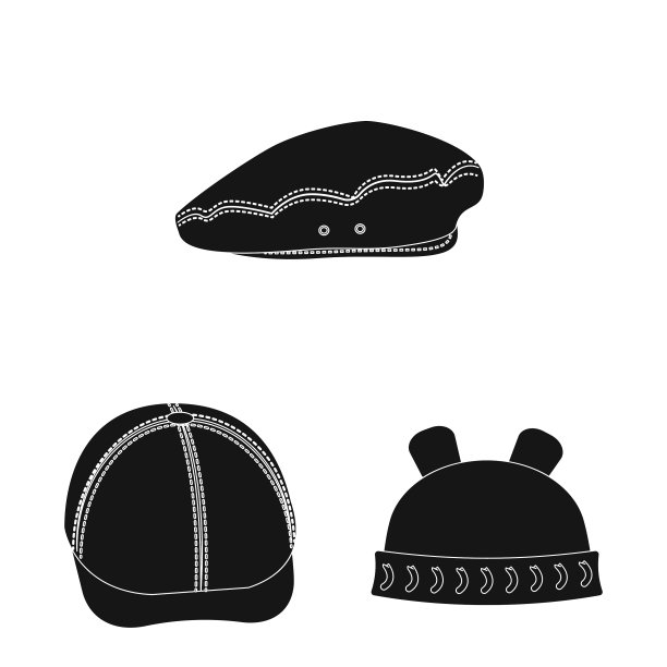 设计帽子和帽子图标集图片下载