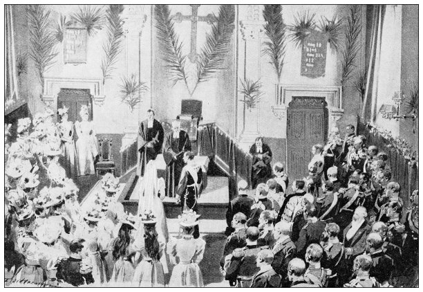 古色古香的照片:丹麦的克里斯蒂安十世和梅克伦堡-施维林的亚历山大的婚礼，戛纳图片下载