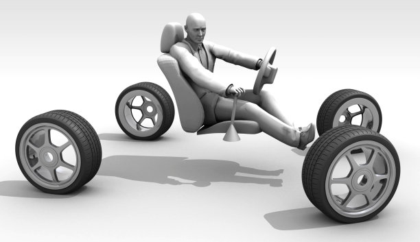 有轮子的无车司机图片下载