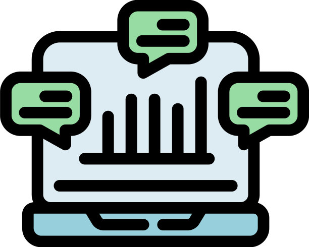 策略笔记本电脑图标（扁平风格）图片下载