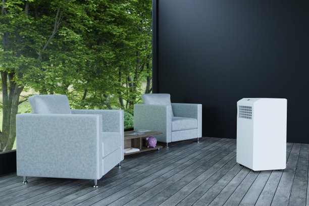 便携式空调。三维渲染图片下载