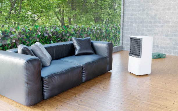 便携式空调。三维渲染图片下载