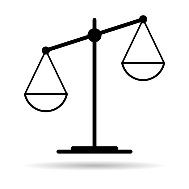 阴影平衡图标，律师犯罪网络标志，隔离矢量图图片下载