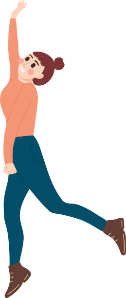 快乐的人女人庆祝和跳党人物插图图形卡通艺术卡图片下载