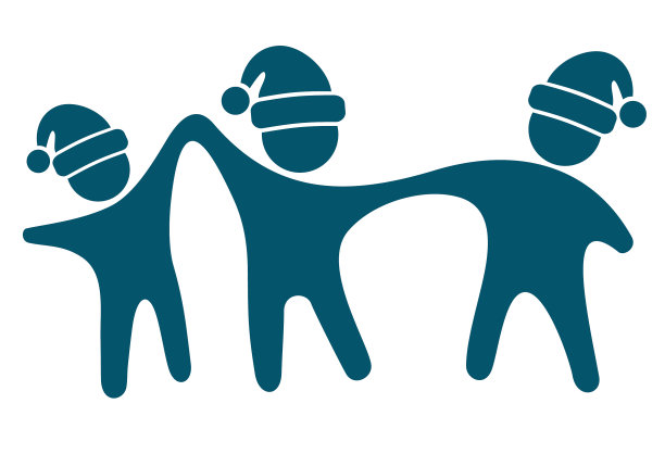 家庭标志和圣诞帽图片下载