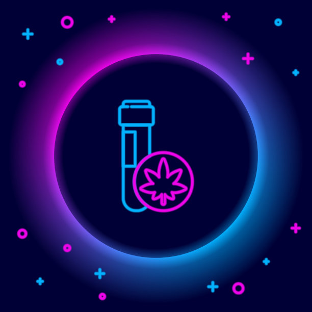 发光的氖线化学试管图片下载