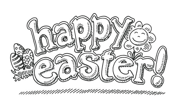 复活节快乐文字画图片下载
