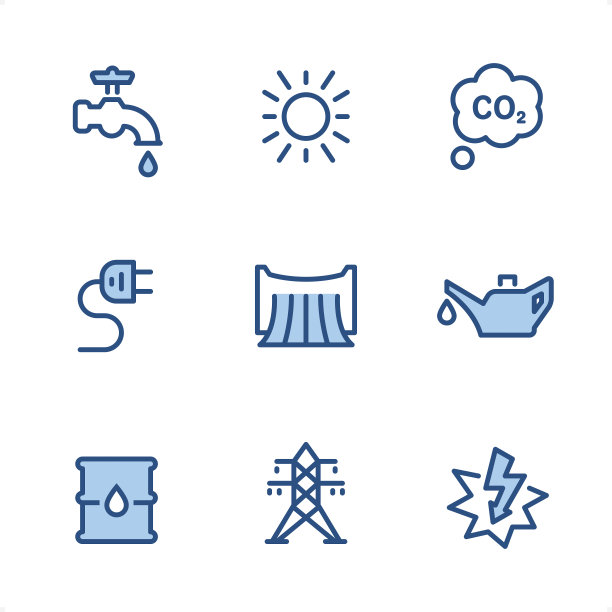 能源-像素完美蓝色图标图片下载