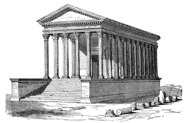 尼姆的方形房子，古罗马神庙图片下载