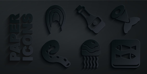 设置水母、鱼、尾巴、章鱼的触手图片下载