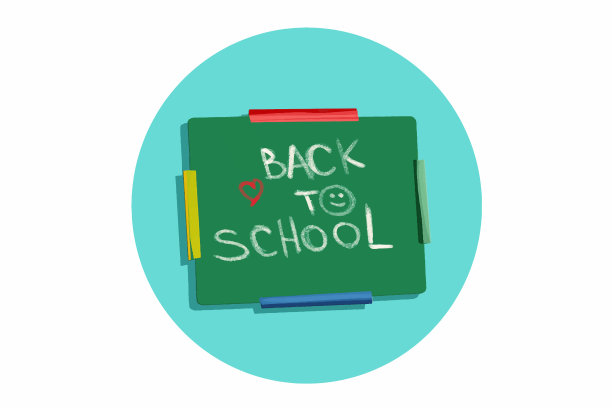 回到学校标志的概念图片下载