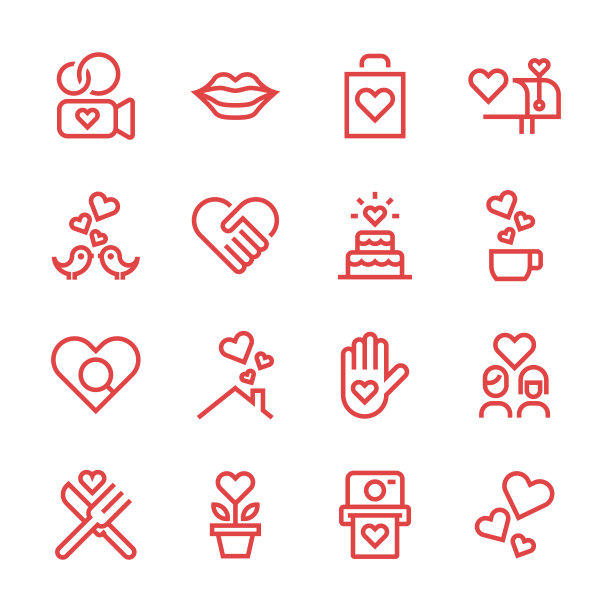 爱与情人节图标图片下载
