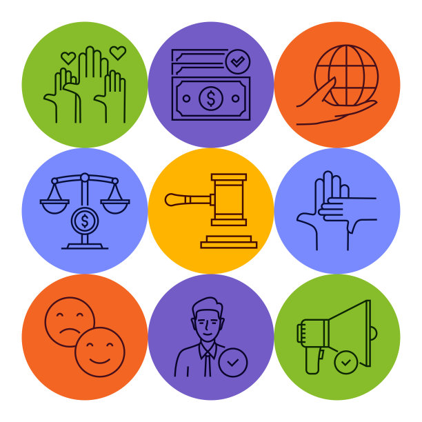 商业道德线图标设置图片下载