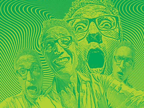 有很多面部表情的老年人图片下载