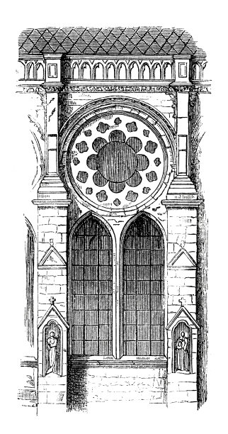 沙特尔教堂的窗户图片下载