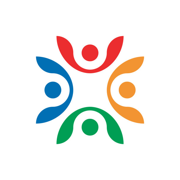 彩色人物与健康养生logo设计图片下载