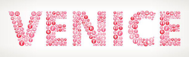 威尼斯妇女权利和女孩权力矢量按钮图片下载